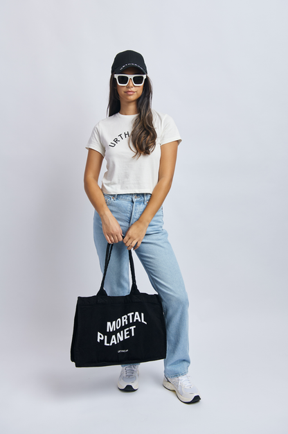 Mortal Planet Heavyweight Tote Bag, Phantom Black by URTHWEAR