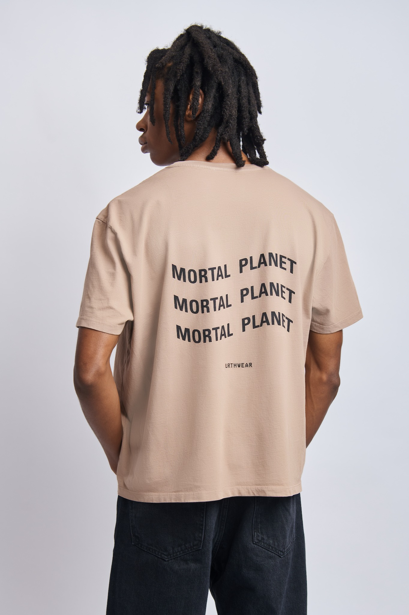 Mortal Planet Midweight Relaxed Tee, Desert Clay by URTHWEAR