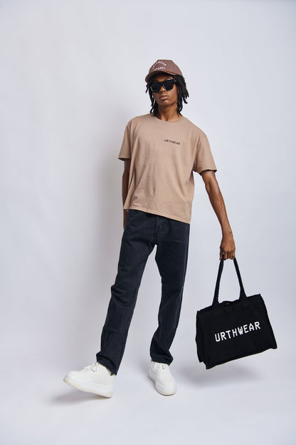 Logo Heavyweight Tote Bag, Phantom Black by URTHWEAR