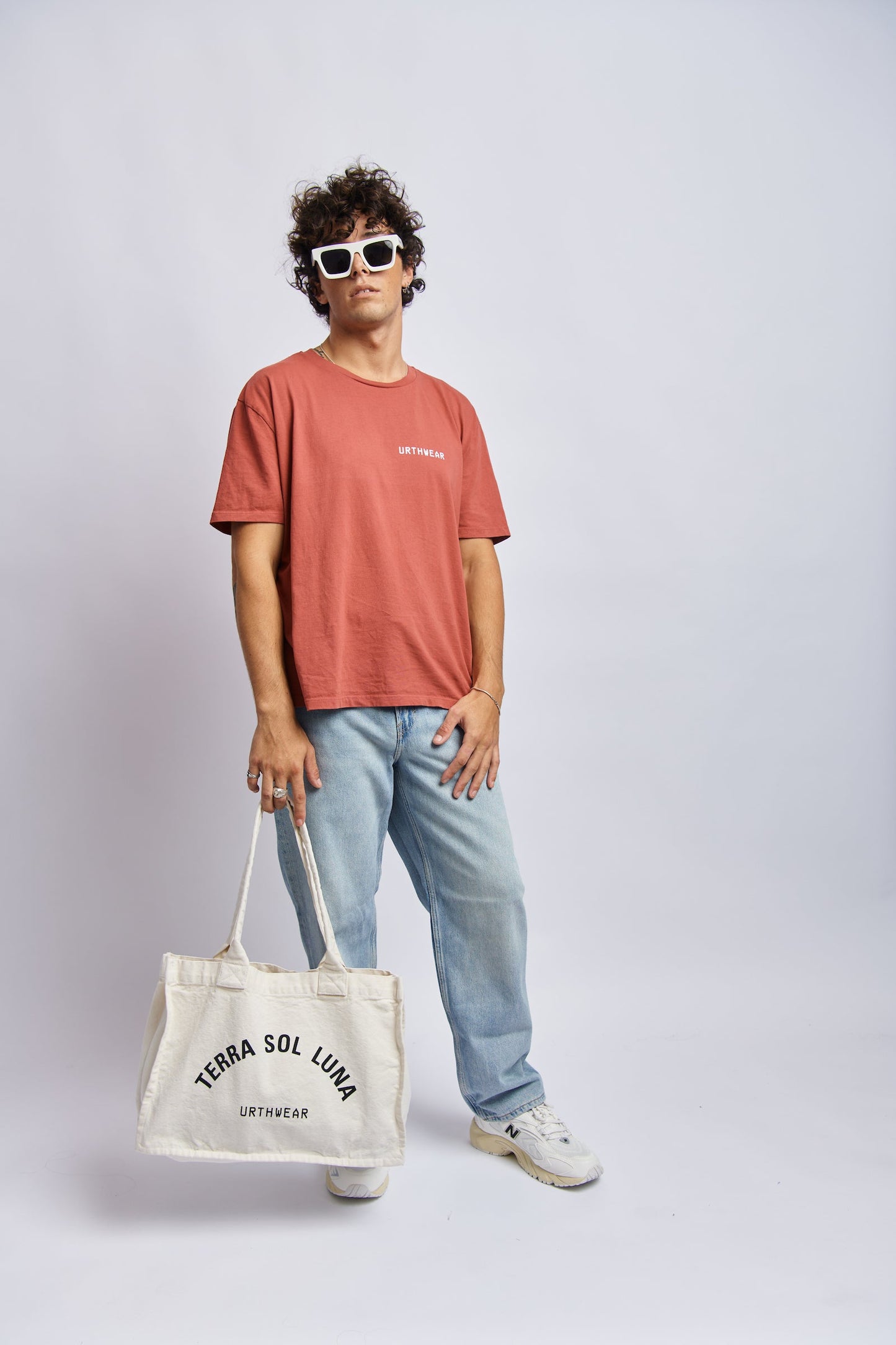 Terra Sol Luna Heavyweight Tote Bag, Oat White by URTHWEAR