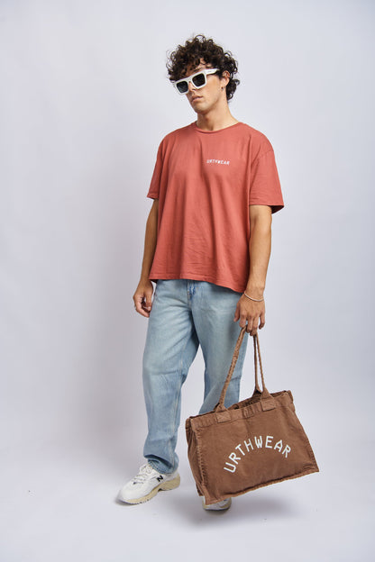 Arch Logo Heavyweight Tote Bag, Vintage Brown by URTHWEAR