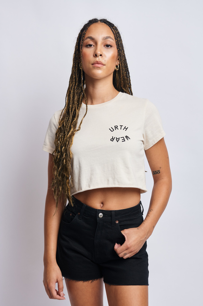 Terra Sol Luna Midweight Cropped Tee, Cosmic Sand by URTHWEAR