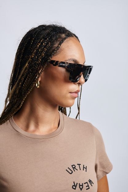 Bioplastic Squared Sunglasses, Black/Grey Camo by URTHWEAR