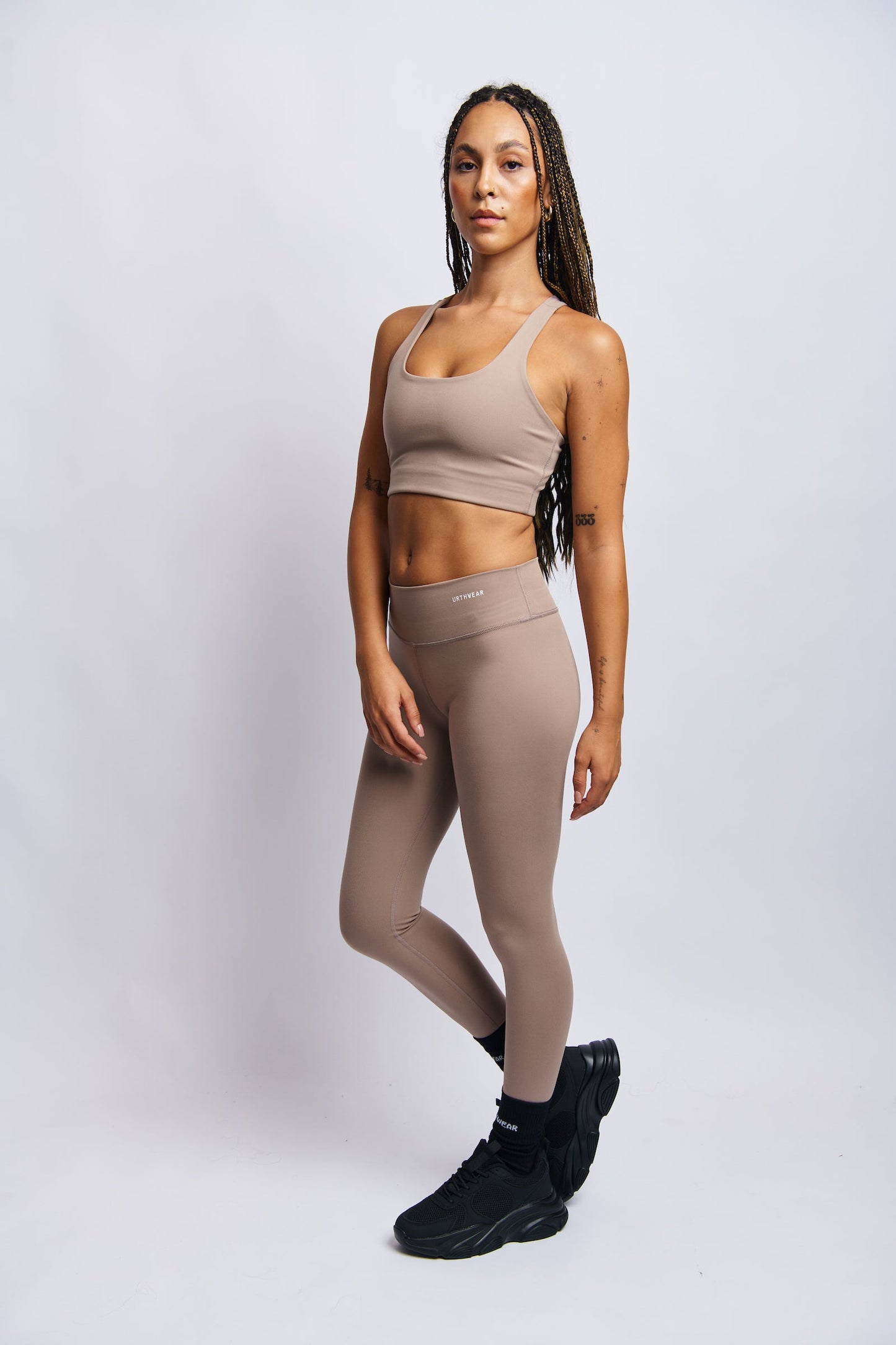 Ecomoss Low Neck Racerback Bra, Desert Clay by URTHWEAR