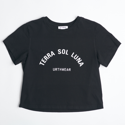 Terra Sol Luna Midweight Crew Tee, Super Black by URTHWEAR