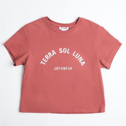Terra Sol Luna Midweight Crew Tee, Ash Red by URTHWEAR