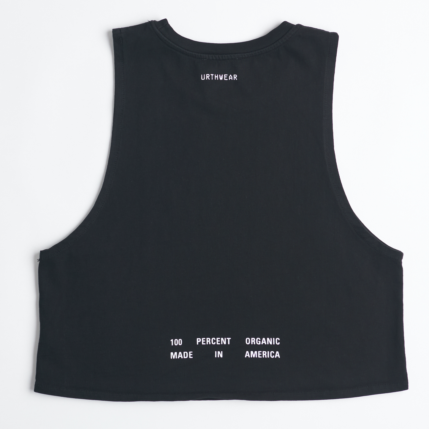Arch Logo Midweight Cropped Tank, Super Black by URTHWEAR
