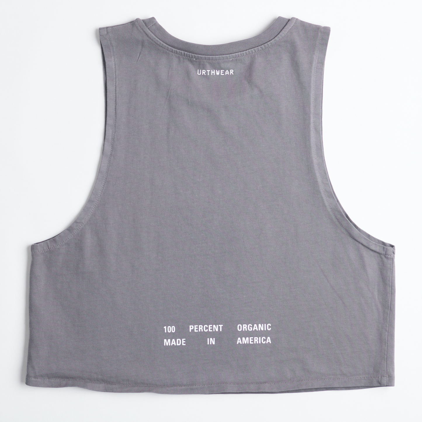 Arch Logo Midweight Cropped Tank, Gravel Grey by URTHWEAR