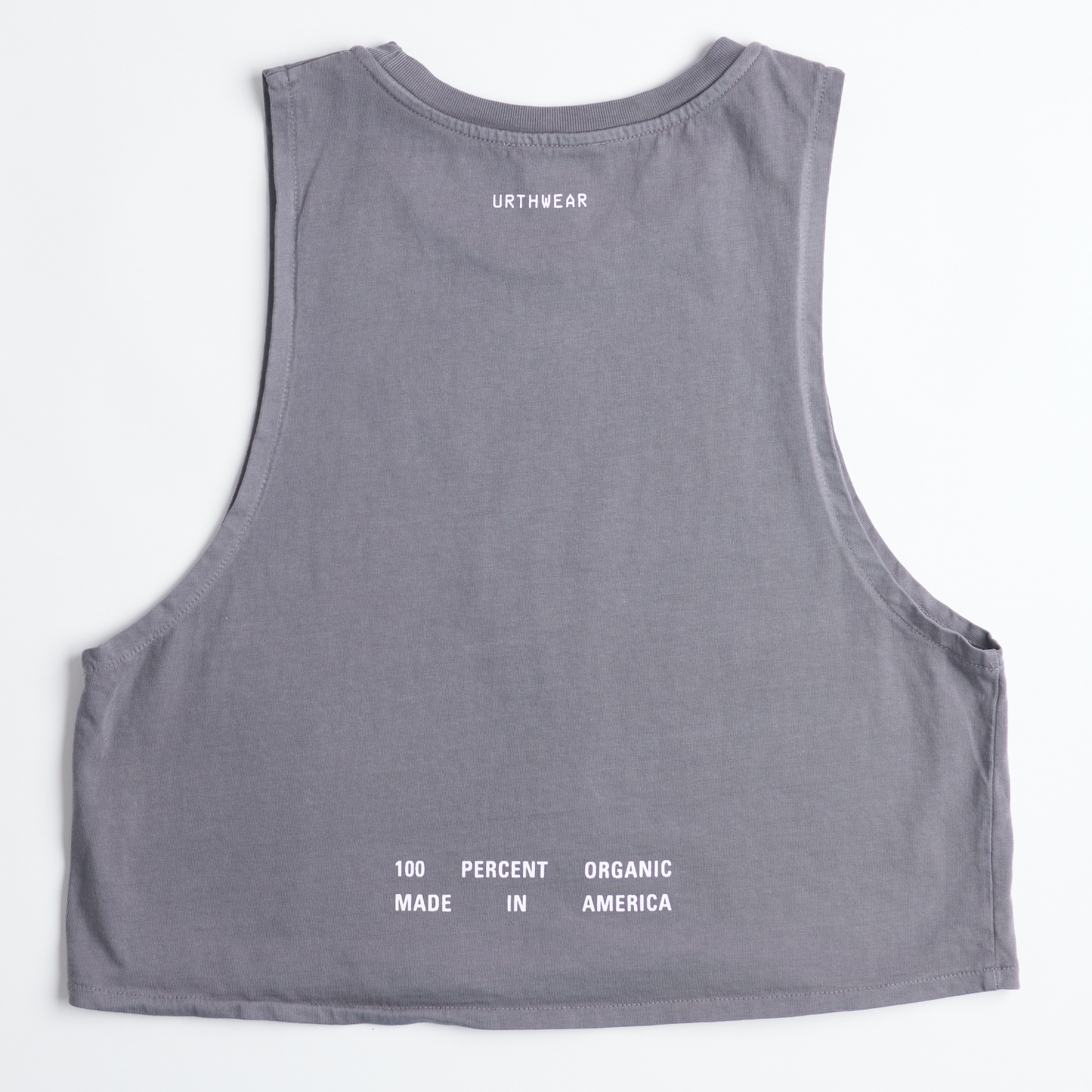 Mortal Planet Midweight Cropped Tank, Gravel Grey by URTHWEAR