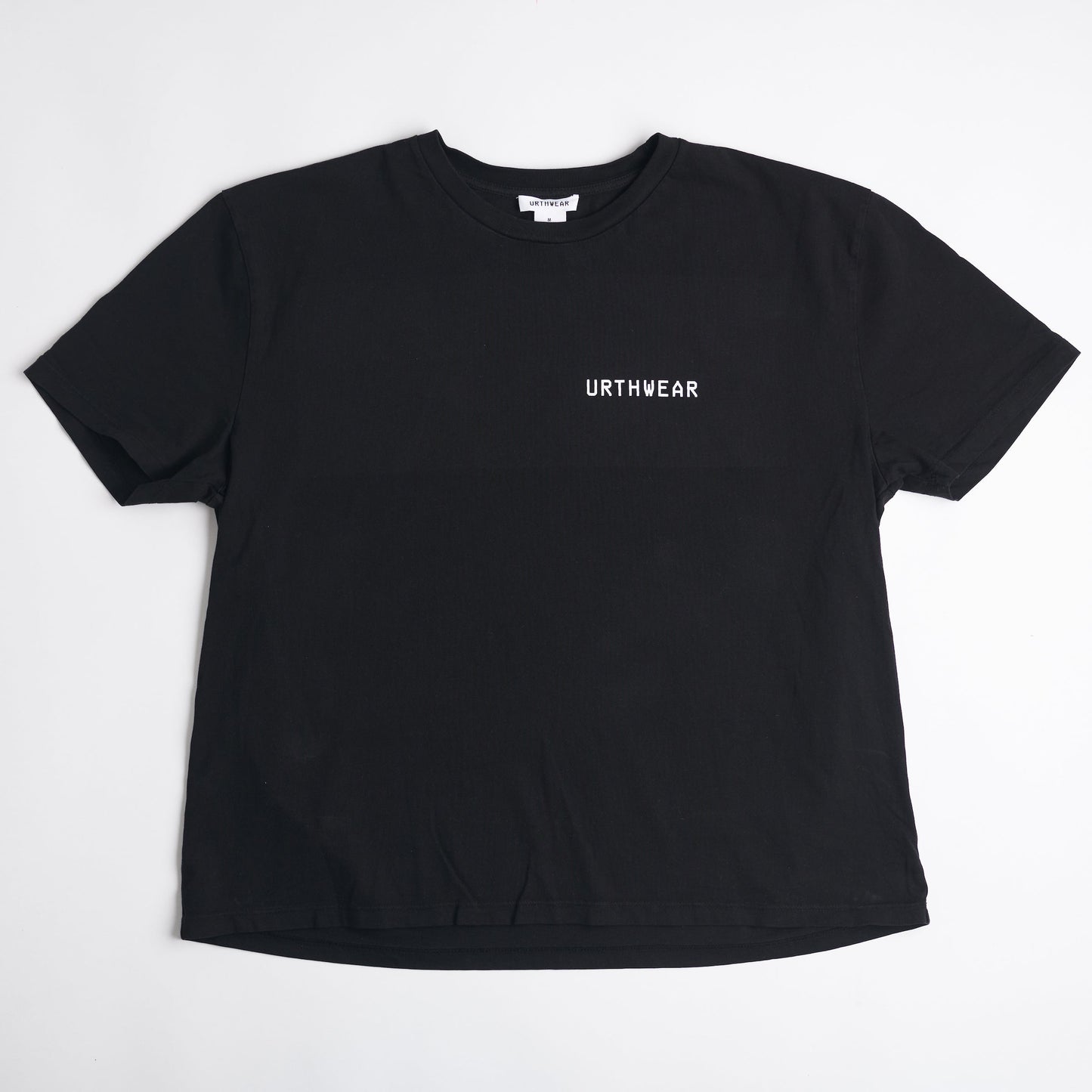 Mortal Planet Midweight Relaxed Tee, Super Black by URTHWEAR
