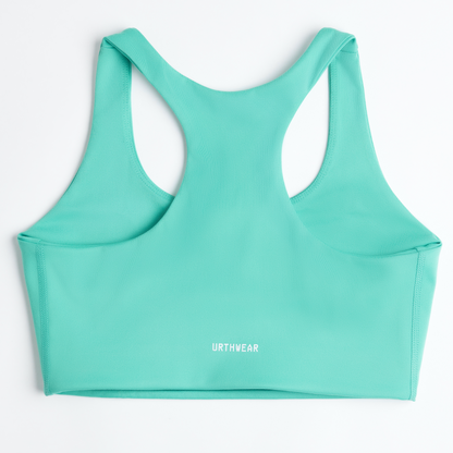 Ecomoss Low Neck Racerback Bra, Digital Green by URTHWEAR