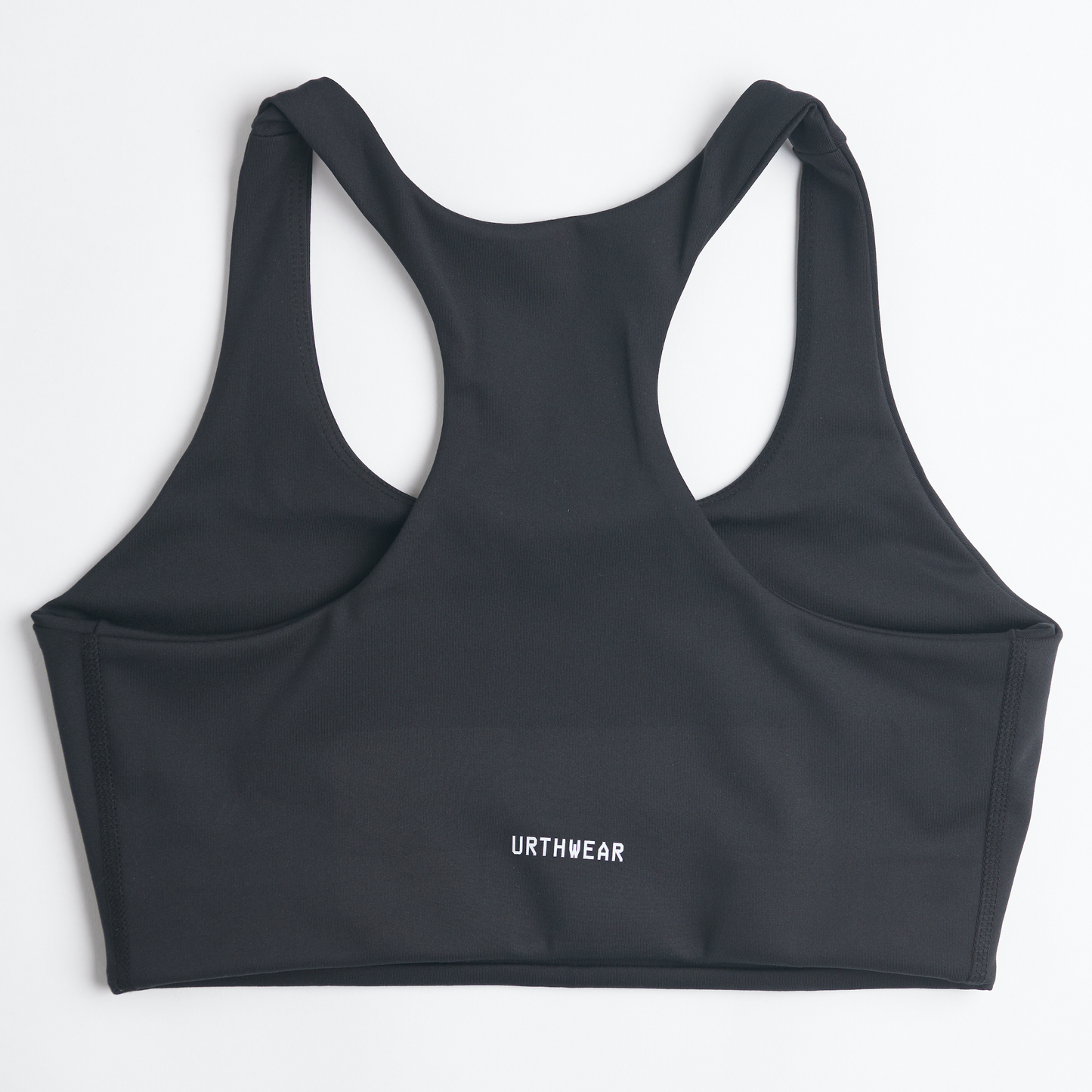 Ecomoss Low Neck Racerback Bra, Raven Black by URTHWEAR