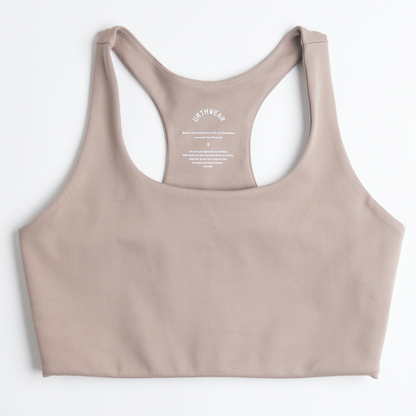 Ecomoss Low Neck Racerback Bra, Desert Clay by URTHWEAR
