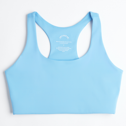 Ecomoss Low Neck Racerback Bra, Electric Blue by URTHWEAR