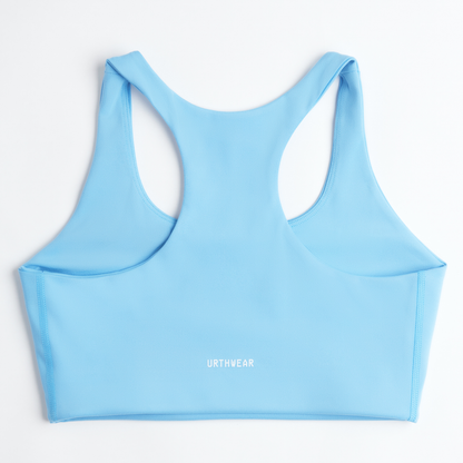 Ecomoss Low Neck Racerback Bra, Electric Blue by URTHWEAR