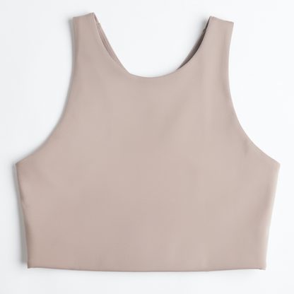 Ecomoss High Neck Racerback Bra, Desert Clay by URTHWEAR