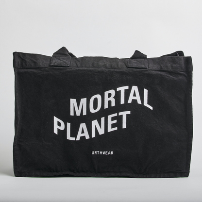 Mortal Planet Heavyweight Tote Bag, Phantom Black by URTHWEAR