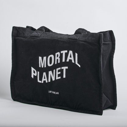 Mortal Planet Heavyweight Tote Bag, Phantom Black by URTHWEAR