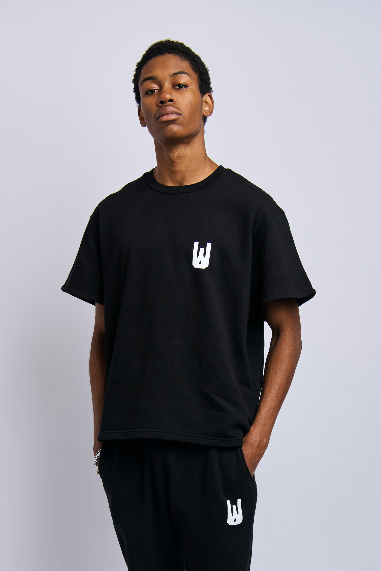 In Art We Trust Cloudfleece Oversized Tee, Super Black by URTHWEAR