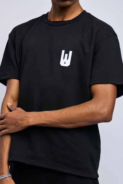 In Art We Trust Cloudfleece Oversized Tee, Super Black by URTHWEAR