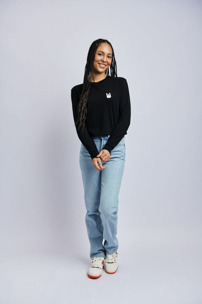 Down To Urth Midweight Standard Long Sleeve, Super Black by URTHWEAR