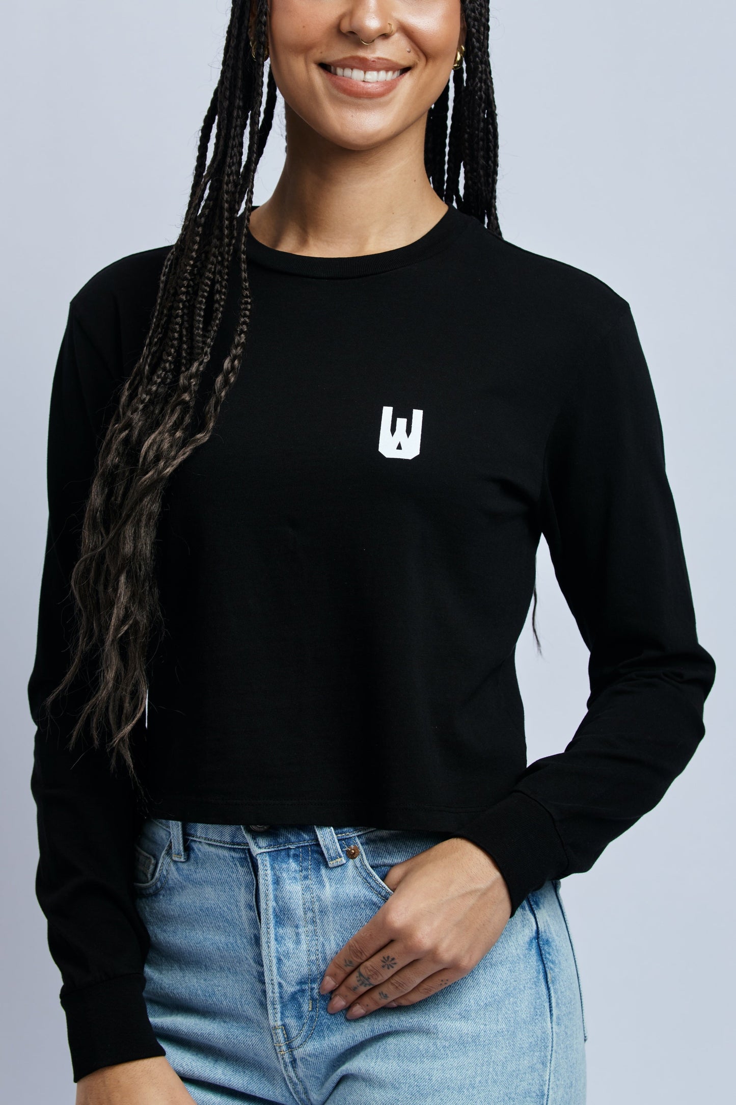 Down To Urth Midweight Standard Long Sleeve, Super Black by URTHWEAR