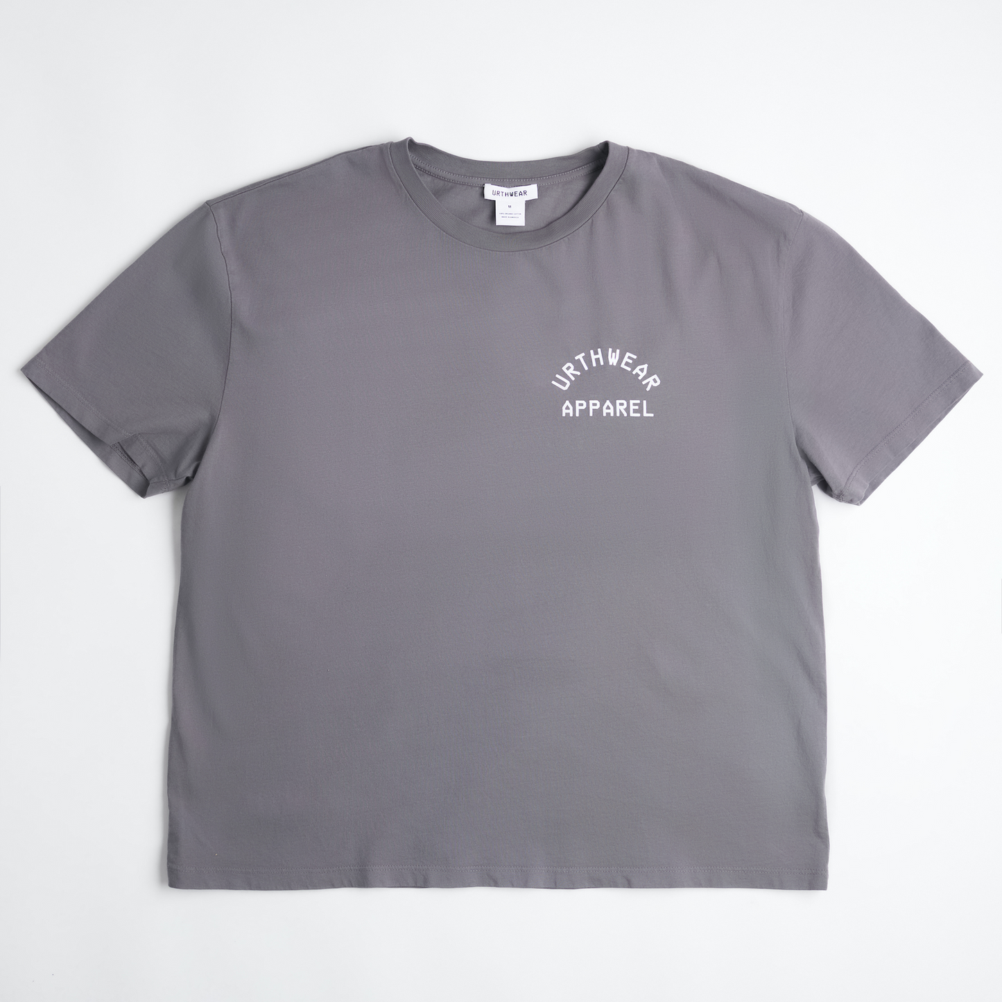 Logo Midweight Relaxed Tee, Gravel Grey by URTHWEAR