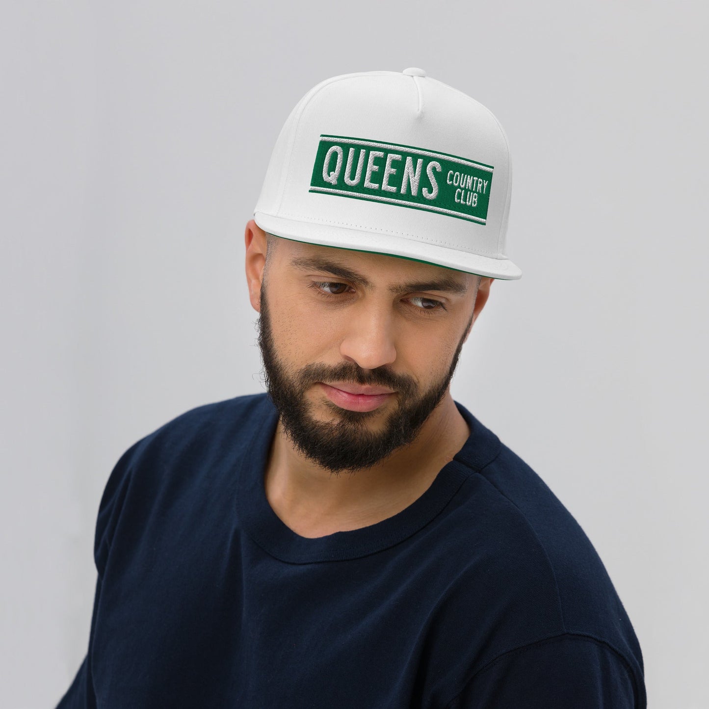 Queens CC Street Sign Flat Bill Cap by Queens Country Club