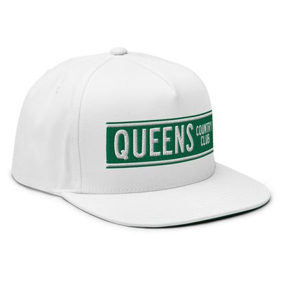 Queens CC Street Sign Flat Bill Cap by Queens Country Club