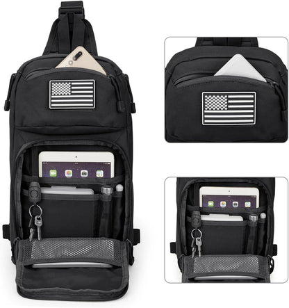 FR Fashion Co. 16" Men's 10L MOLLE Tactical Sling Backpack - FR Fashion Co. 