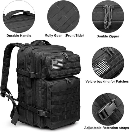 FR Fashion Co. 18" Men's 40L Tactical MOLLE Backpack - FR Fashion Co. 