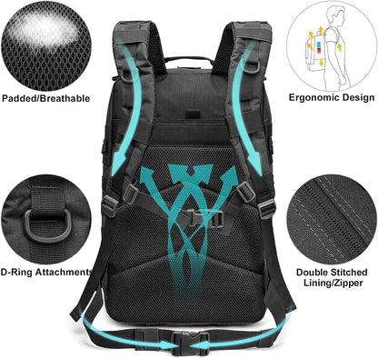 FR Fashion Co. 18" Men's 40L Tactical MOLLE Backpack - FR Fashion Co. 
