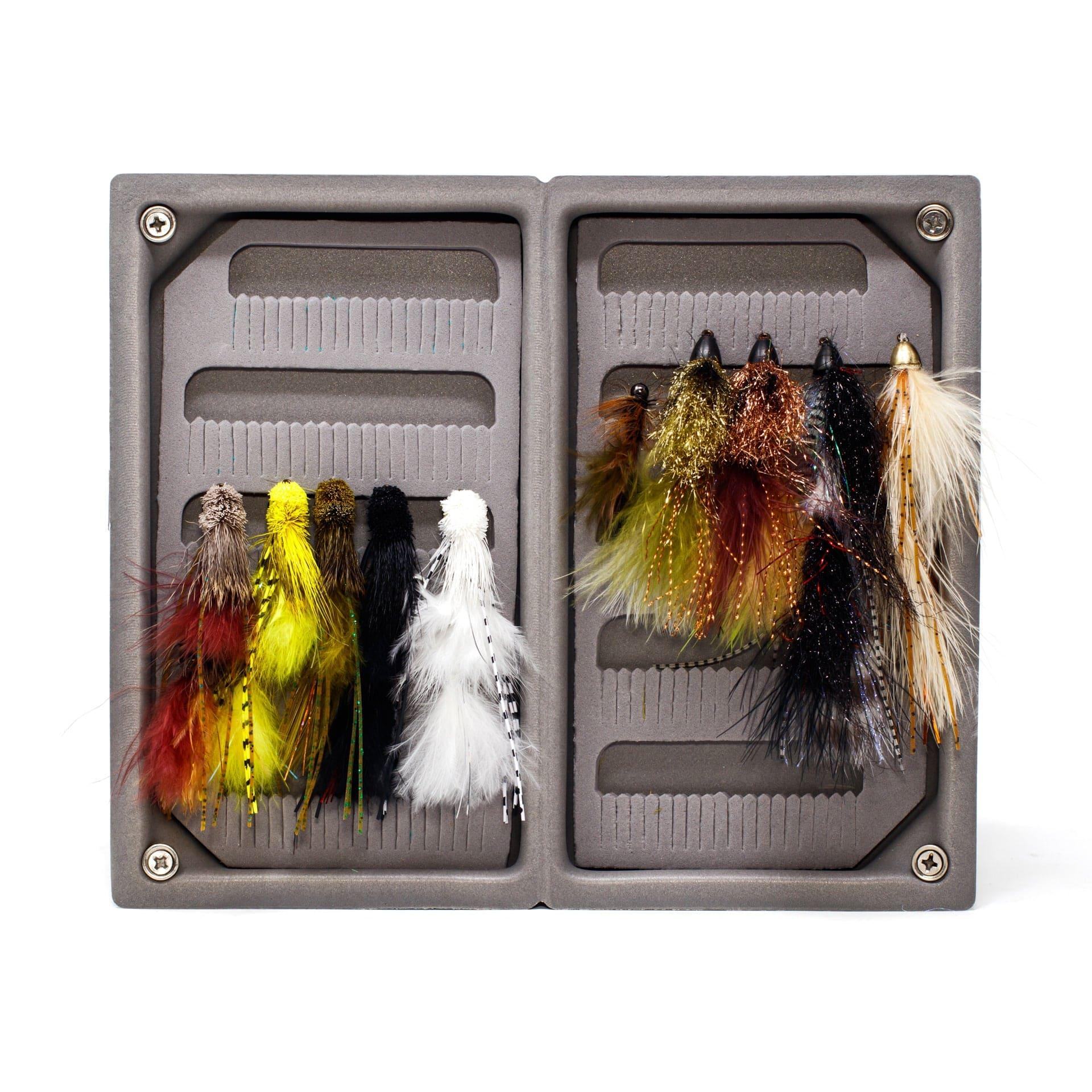 JHFLYCO Assorted Medium Streamer Box - accessories, articulated, assorted fly box, fly boxes, loaded fly box, Loaded Foam Fly Box, streamers, trout streamers | Jackson Hole Fly Company