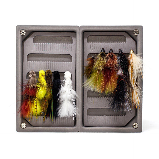 JHFLYCO Assorted Medium Streamer Box - accessories, articulated, assorted fly box, fly boxes, loaded fly box, Loaded Foam Fly Box, streamers, trout streamers | Jackson Hole Fly Company