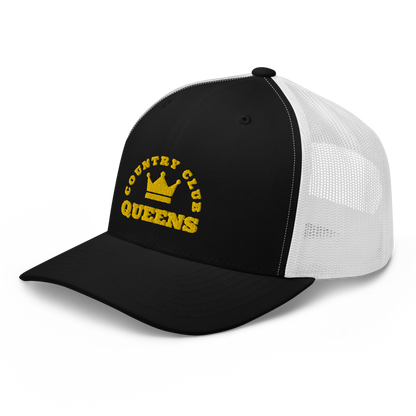 Queens CC Crown Trucker Cap by Queens Country Club