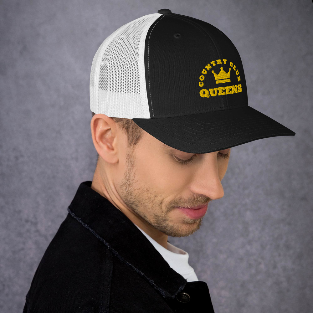 Queens CC Crown Trucker Cap by Queens Country Club