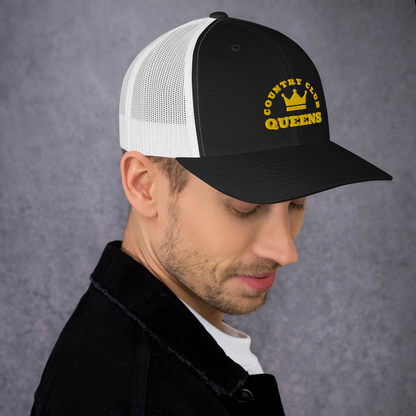 Queens CC Crown Trucker Cap by Queens Country Club