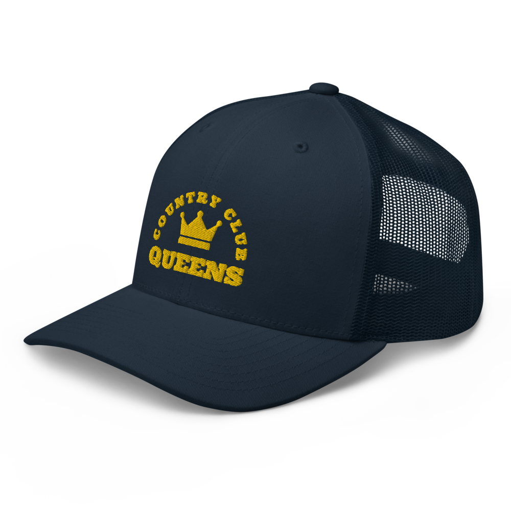 Queens CC Crown Trucker Cap by Queens Country Club