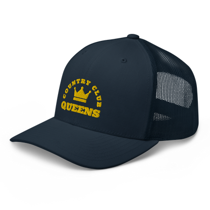 Queens CC Crown Trucker Cap by Queens Country Club