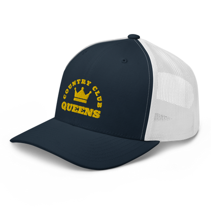 Queens CC Crown Trucker Cap by Queens Country Club