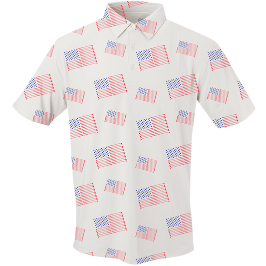 Golf Flag Men's Polo