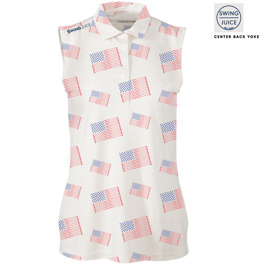 Golf Flag Women's Sleeveless Polo