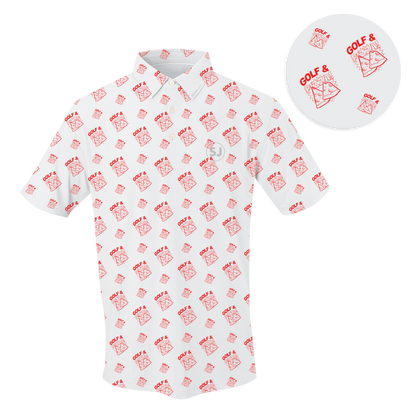 Golf & Pizza Men's Polo