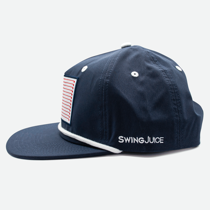 Golf Flag Unisex Active Rope Hat Navy