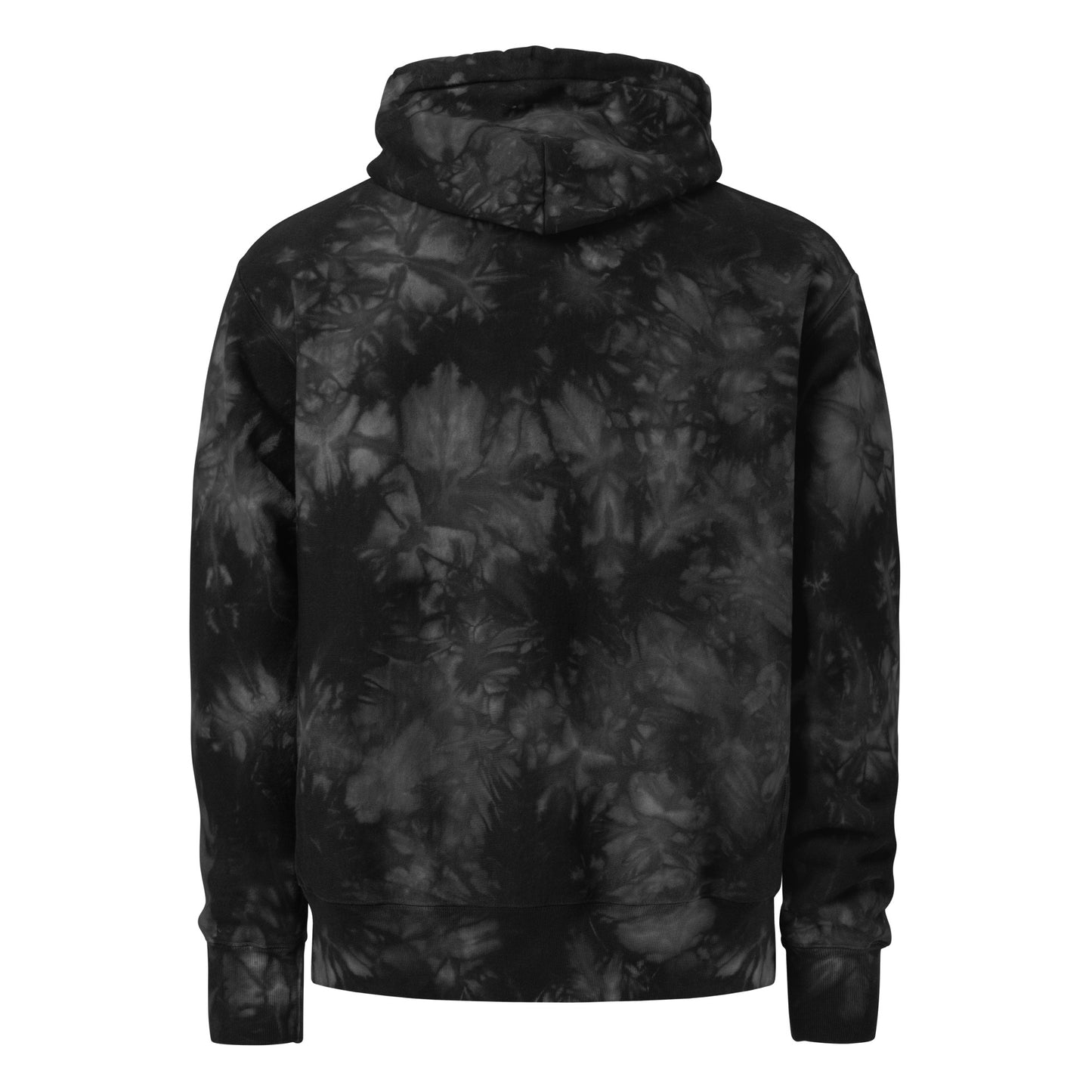 Dark and Stormy Black Tie Dye Hoodie - Back