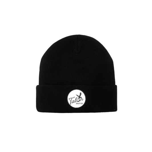 Black Beanie w/ Script Logo by Talon Golf LLC