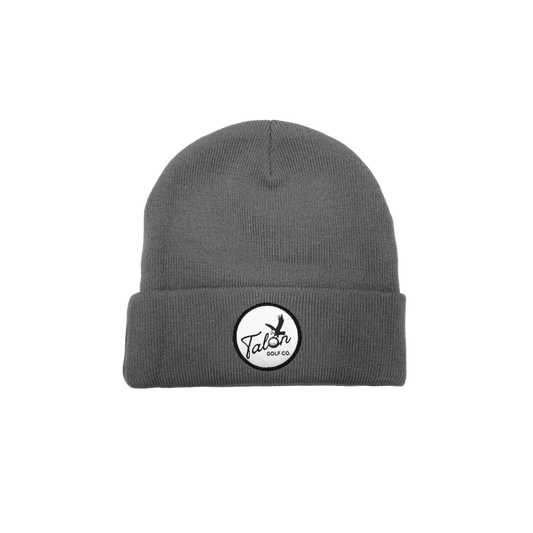 Grey Beanie w/ Script Logo by Talon Golf LLC