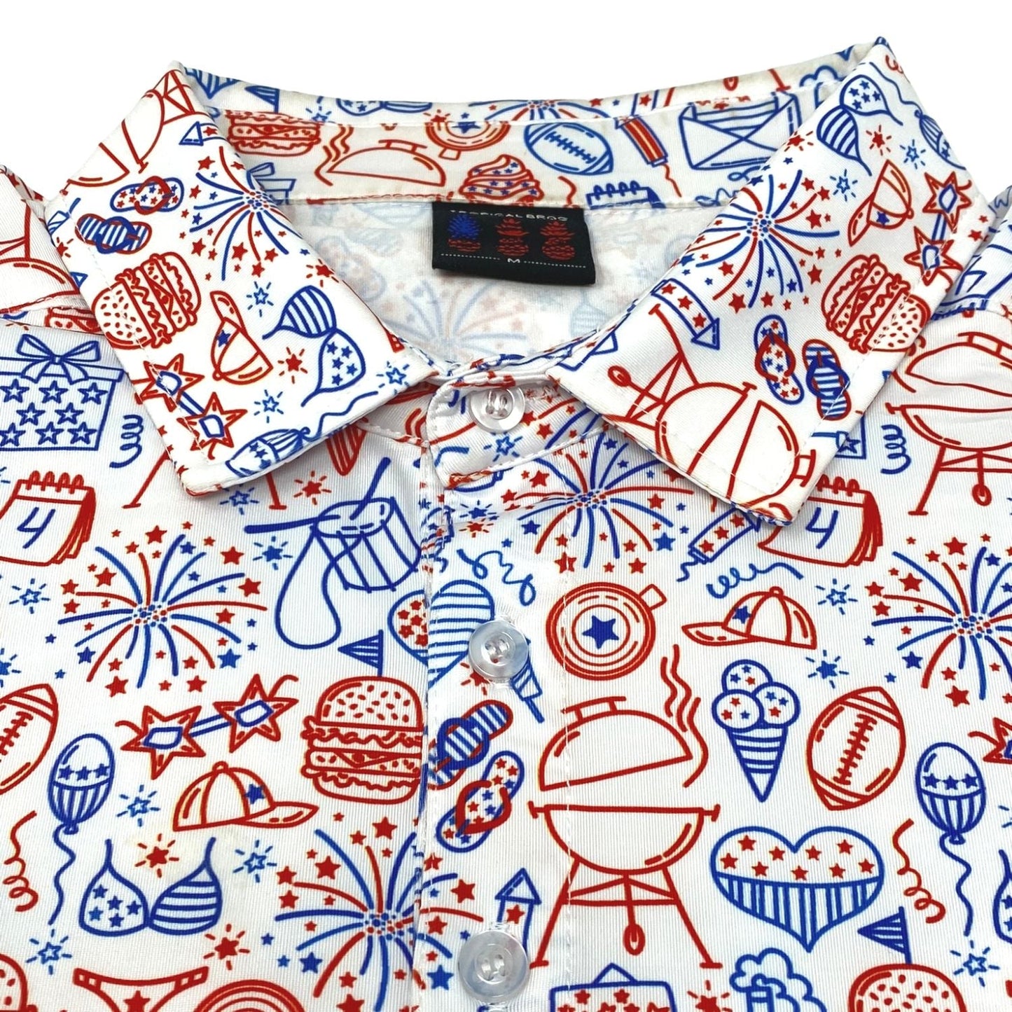 BBQ America Everyday Polo by Tropical Bros