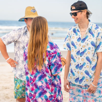 Super Stretch - Disco Pineapples Hawaiian Shirt by Tropical Bros