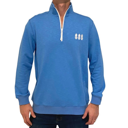 Caribbean Blue Quarter Zip by Tropical Bros